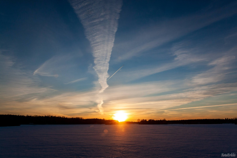 Talvinen auringonlasku
